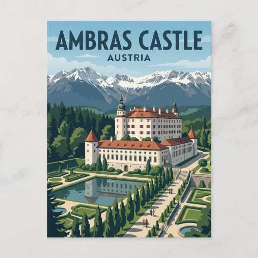 Carte Postale Château d'Ambras Autriche (Devant)