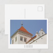 Carte Postale Château d'architecture de Grodno Belarus (Devant / Derrière)