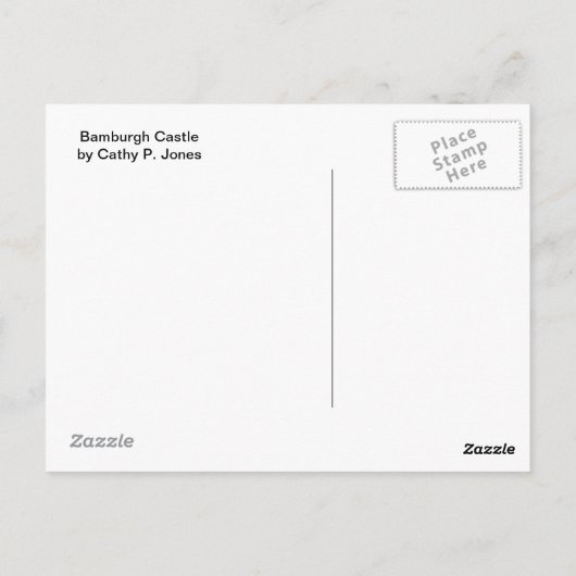 Carte Postale Château de Bamburgh (Dos)