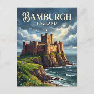 Carte Postale Château de Bamburgh Angleterre