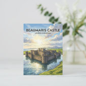 Carte Postale Château de Beaumaris, Anglesey Royaume-Uni (Debout devant)