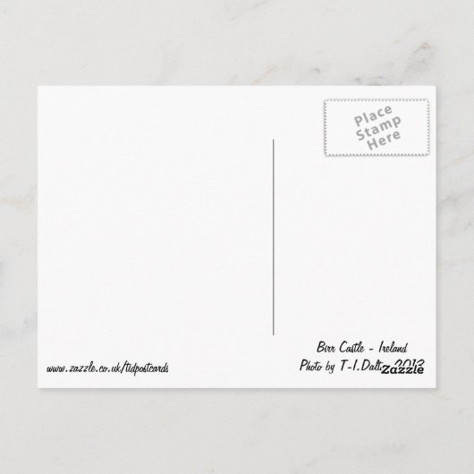 Carte Postale Château de Birr - Irlande (Dos)