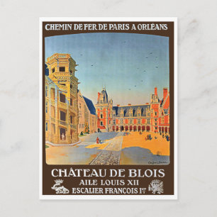 Carte Postale Château de Blois, France, voyage français vintage