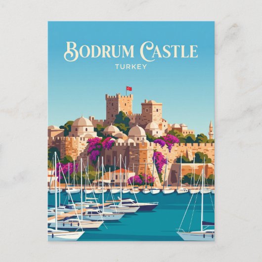 Carte Postale Château de Bodrum Turquie (Devant)