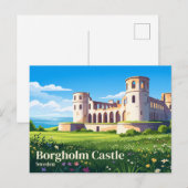 Carte Postale Château de Borgholm Suède (Devant / Derrière)