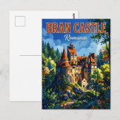Carte Postale Château de Bran Roumanie (Devant / Derrière)