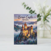 Carte Postale Château de Bran Roumanie (Debout devant)