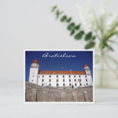 Carte Postale château de bratislava bordure bleue (Debout devant)
