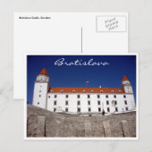 Carte Postale château de bratislava bordure bleue (Devant / Derrière)