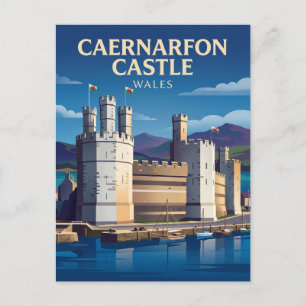 Carte Postale Château de Caernarfon au Pays de Galles