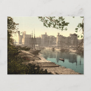 Carte Postale Château de Caernarfon, Galles, Galles