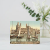 Carte Postale Château de Caernarfon II, Galles (Debout devant)