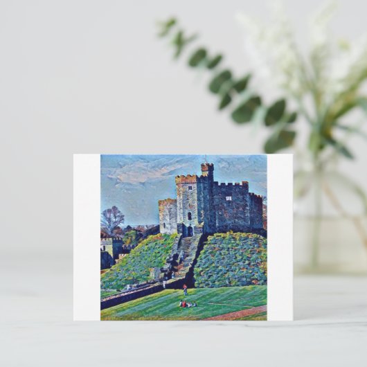 Carte Postale Château de Cardiff (Debout devant)