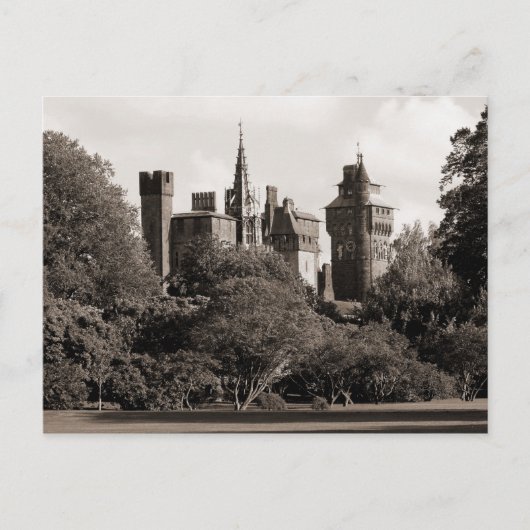 Carte Postale Château de Cardiff II - Sepia (Devant)