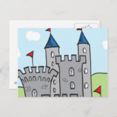 Carte Postale Château de Cartoon Cute (Devant / Derrière)