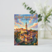 Carte Postale Château de Cesky Krumlov République tchèque (Debout devant)