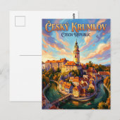Carte Postale Château de Cesky Krumlov République tchèque (Devant / Derrière)