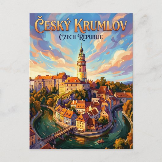 Carte Postale Château de Cesky Krumlov République tchèque (Devant)