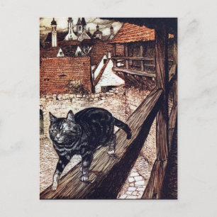 Carte Postale Château de chats Rackham Illustration