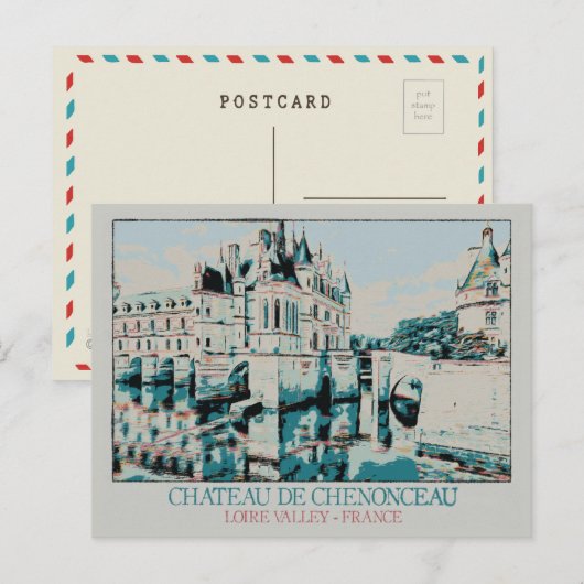 Carte Postale Château de Chenonceau en Loire, France (Devant / Derrière)