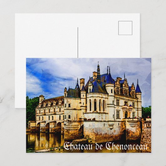 Carte Postale Château de Chenonceau. France. (Devant / Derrière)