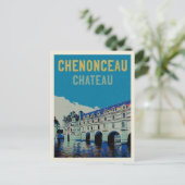Carte Postale Château de Chenonceau illustration originale Franc (Debout devant)