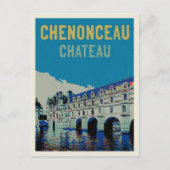 Carte Postale Château de Chenonceau illustration originale Franc (Devant)