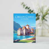 Carte Postale Château de Chillon Suisse (Debout devant)