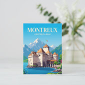 Carte Postale Château de Chillon Suisse (Debout devant)