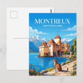 Carte Postale Château de Chillon Suisse (Devant / Derrière)