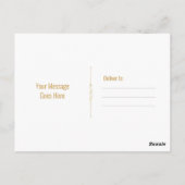 Carte Postale Château de conte de fée en or bleu Princesse Étinc (Dos)