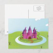 Carte Postale Château de conte de fées (Devant / Derrière)