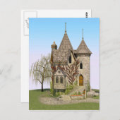 Carte Postale Château de Conte de Fées Cadeau de Fantaisie et d' (Devant / Derrière)