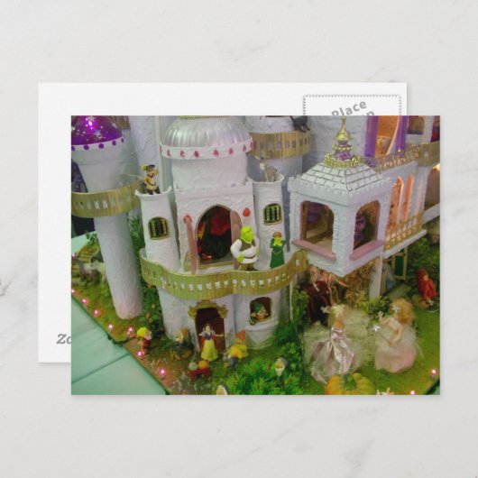 Carte Postale Château de conte de fées miniature (Devant / Derrière)