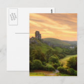 Carte Postale Château de Corfe Sunrise (Devant / Derrière)