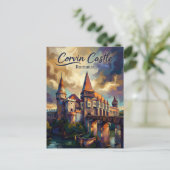 Carte Postale Château de Corvin Roumanie (Debout devant)
