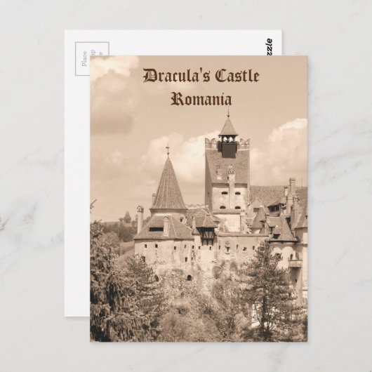 Carte Postale Château de Dracula en Transylvanie, Roumanie (Devant / Derrière)