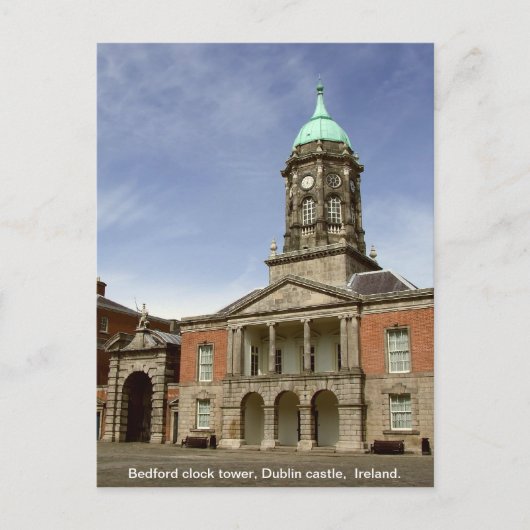 Carte Postale Château de Dublin - tour de l'horloge de Bedford,  (Devant)