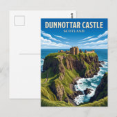 Carte Postale Château de Dunnottar Écosse (Devant / Derrière)