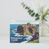 Carte Postale Château de Dunnottar Écosse (Debout devant)