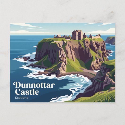 Carte Postale Château de Dunnottar Écosse (Devant)