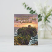 Carte Postale Château de Dunnottar Royaume-Uni (Debout devant)