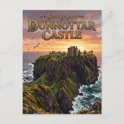 Carte Postale Château de Dunnottar Royaume-Uni (Devant)