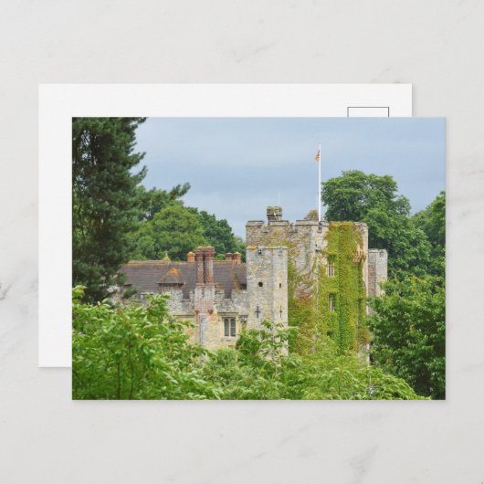 Carte Postale Château de Fairy Tale caché dans la forêt (Devant / Derrière)