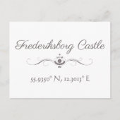 Carte Postale Château de Frederiksborg Latitude Longitude Cart (Devant)