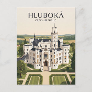 Carte Postale Château de Hluboká République tchèque