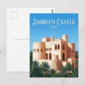 Carte Postale Château de Jabreen Oman (Devant / Derrière)