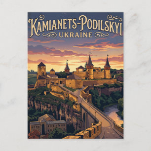 Carte Postale Château de Kamianets-Podilskyï Ukraine