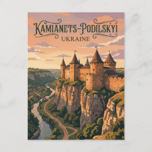 Carte Postale Château de Kamianets-Podilskyï Ukraine