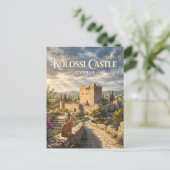 Carte Postale Château de Kolossi, Kolossi Chypre (Debout devant)